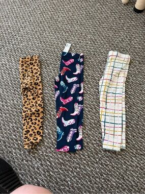 Kids Patterned Headbands - Leopard, Navy Cowboy Boot, and White Grid